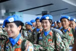 越南四号工兵队启程前往联合国阿卜耶伊临时安全部队特派团执行维和任务。图自越通社