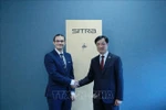 越共中央政治局委员、中央书记处书记、中央检查委员会主任、中央科技、创新与数字化转型发展指导委员会副主任阮维玉造访芬兰国家研发基金。图自越通社