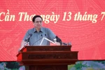 范明政总理在会议上发言。图自越通社