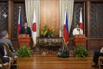日本首相石破茂与菲律宾总统费迪南德·马科斯共同见记者。图自越通社