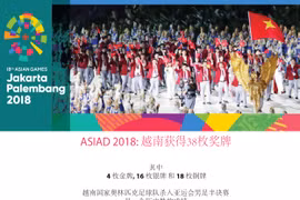 图表新闻：ASIAD 2018: 越南获得38枚奖牌