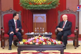 越共中央总书记阮富仲会见中国云南省省委书记王宁