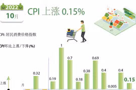 图表新闻：2022年前10个月越南CPI同比上涨2.89%
