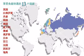 互动图表：越南对13个国家的公民实行免签政策