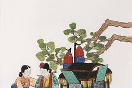 韩国刺绣作品。