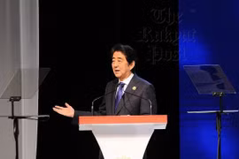 日本首相安倍晋三（图片来源：therakyatpost ）