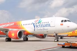 越捷航空公司的飞机（图片来源：越通社）