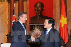 越南国家主席张晋创会见英国首相卡梅伦