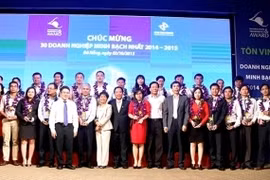 河内证券交易所信息披露最为透明的30家上市公司表彰仪式（图片来源：越通社）
