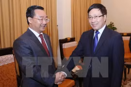 政府副总理范平明会见中国广西壮族自治区人民政府常务副主席唐仁健