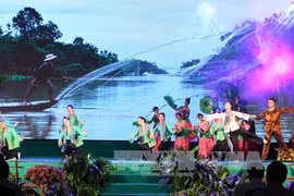  2015年河内九龙江三角洲文化旅游周开幕式场景（图片来源：越通社）