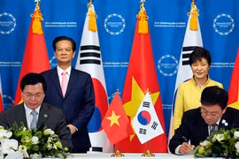 越南韩国FTA谈判结束签约仪式​ （图片来源：越通社）
