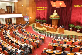 越共十一届十二中全会闭幕会 （图片来源：越通社）