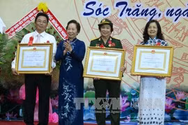越南国家副主席阮氏缘出席朔庄省爱国竞赛大会（图片来源：越通社）
