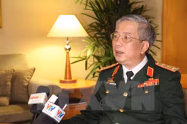 越南国防部副部长阮志咏上将（图片来源：越通社）