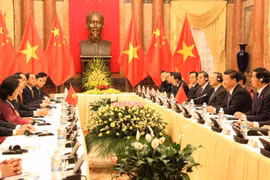 越南国家主席张晋创与中国国家主席习近平