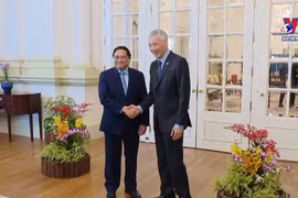 越南政府总理范明政与新加坡总理李显龙举行会谈