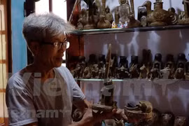 北宁省保留土偶制作手工艺业的最后一名艺人