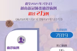 图表新闻：截至2021年7月5日越南新冠肺炎确诊病例超过2万例