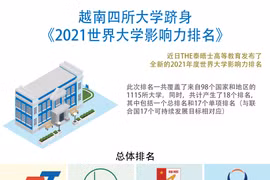 图表新闻：越南四所大学跻身《2021年十届大学影响力排名》