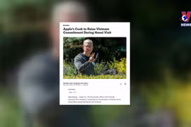 苹果首席执行官蒂姆·库克访问越南