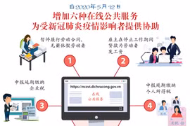 图表新闻：增加六种在线公共服务 为受新冠肺炎疫情影响者提供协助