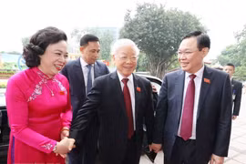 组图：越共中央总书记、国家主席阮富仲出席越共河内市第十七次代表大会开幕式