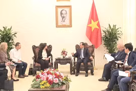 越南政府副总理裴青山会见世界银行副行长。图自越通社