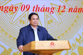 范明政在会议上发表讲话。图自越通社