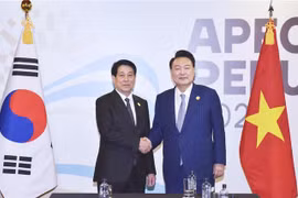 越南国家主席梁强会见韩国总统尹锡悦 图自越通社