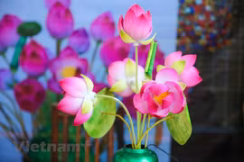 组图：欣赏顺化省长达300年历史的美丽逼真纸花
