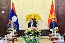  越南国会常务副主席陈青敏会见出席越老人民友谊联欢会的代表