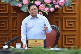 越南政府总理范明政在美国和一些国家调整利率后主持召开经济会议