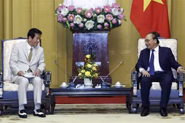 越南国家主席阮春福会见前越日关系特别大使杉良太郎