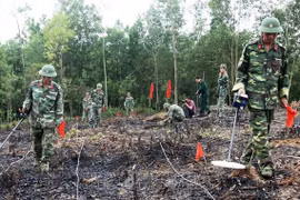 美国友人为越南的排雷工作募捐善款