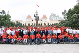 越南残疾人体育代表团抵达印尼 开始参加第11届东南亚残疾人运动会