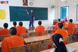 茶荣省寺庙保护高棉文字