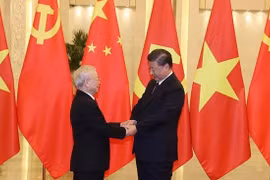 中国国家主席习近平为越共中央总书记阮富仲访华举行欢迎仪式