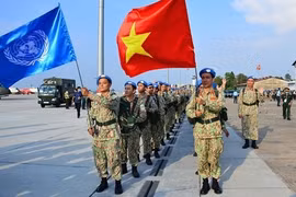 1号工兵队156名成员前往联合国(阿布耶伊)临时安全部队