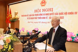 越共中央总书记阮富仲出席政府与各地方视频会议并发表重要讲话