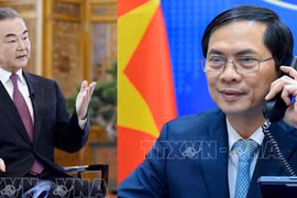 越南外交部长裴青山同中国外长王毅通电话