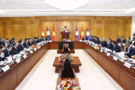 越南国会主席王廷惠与老挝国会主席赛宋蓬·丰威汉举行会谈