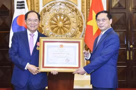 越南向韩国驻越南大使朴能运授予友谊勋章