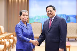 越南政府总理范明政会见柬埔寨副首相梅森安