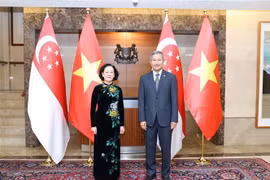 越共中央组织部部长张氏梅对新加坡进行工作访问