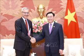 越南国会主席王廷惠会见法国驻越南大使尼古拉斯·沃纳里