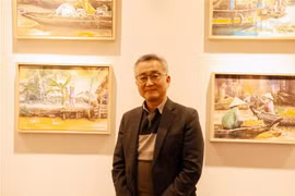 韩国教师关于越南风土人情的绘画展令人印象深刻