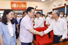 国会主席王廷惠在海防市开展接触选民活动