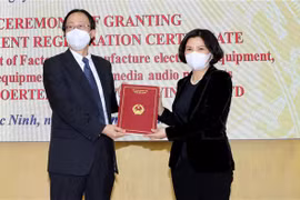 北宁省向 Goertek Vina颁发增加注册资金许可证