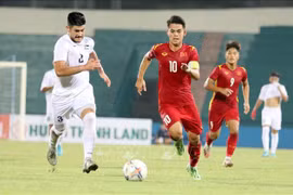 越南U20球队与巴勒斯坦U20球队0比0握手言和